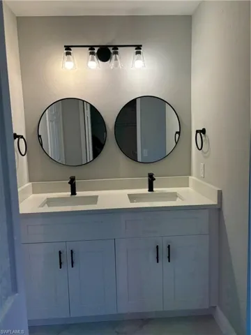 Bathroom featuring vanity
