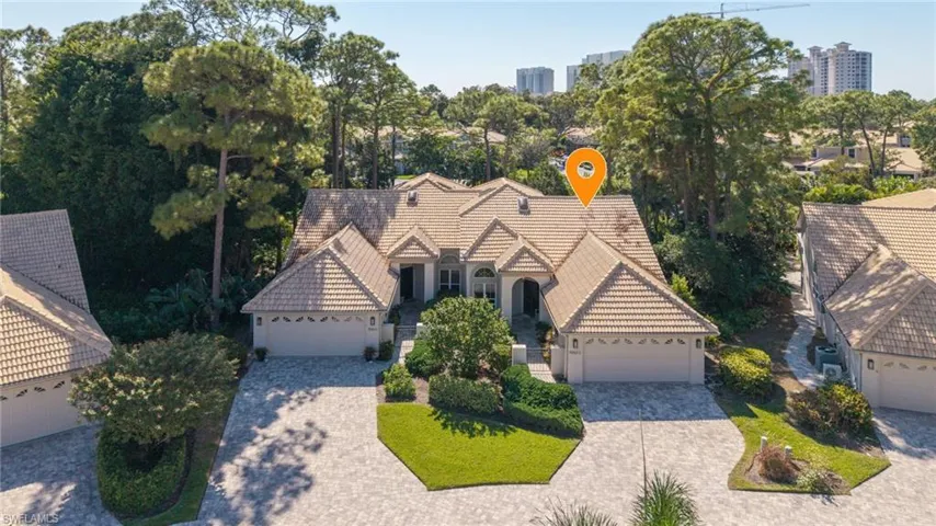 Bird's eye view of home, facing south