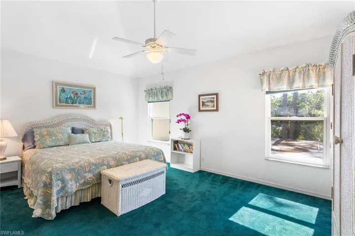 Can there really be two "primary" bedrooms? Yes! The second-floor primary suite has room for a king bedroom set plus sitting area, and plus south-exposure windows and vaulted ceiling for great light.