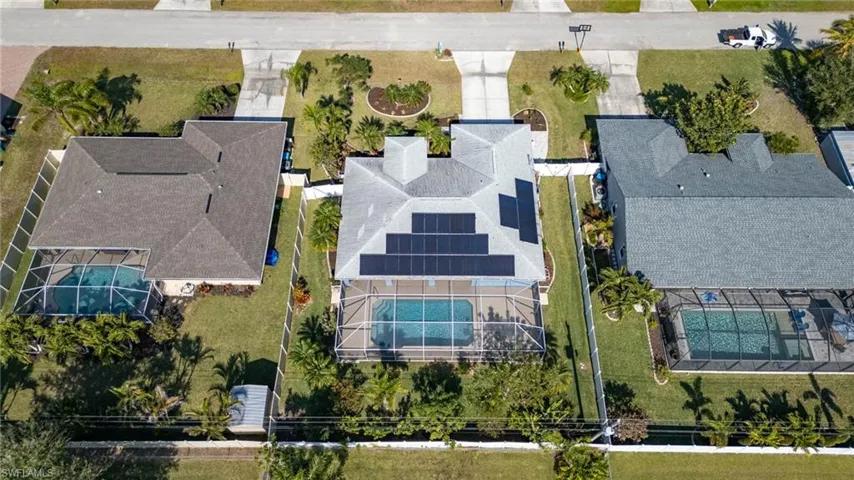 Birds eye view of property