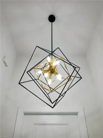 Details featuring an inviting chandelier