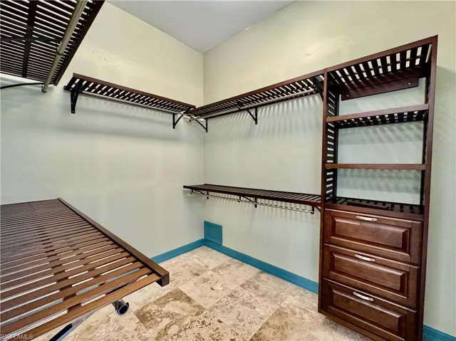 View of walk in closet