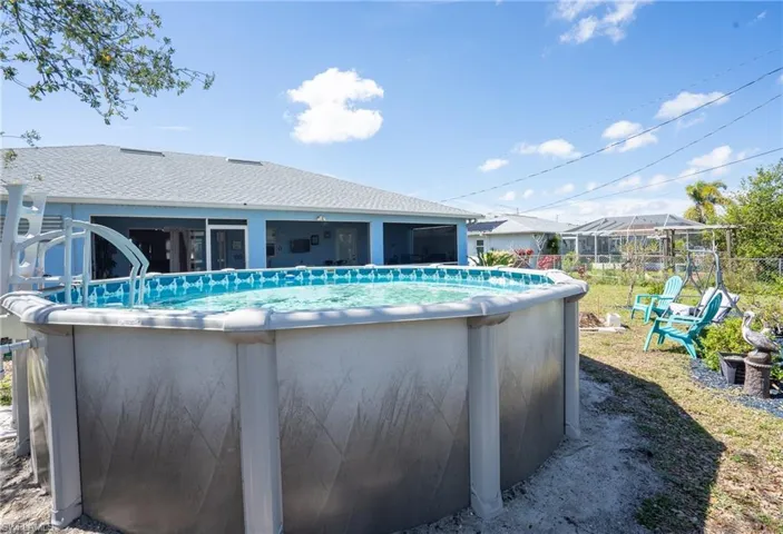 Pool with fence