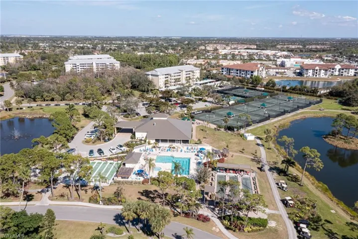 Aerial view of amenities