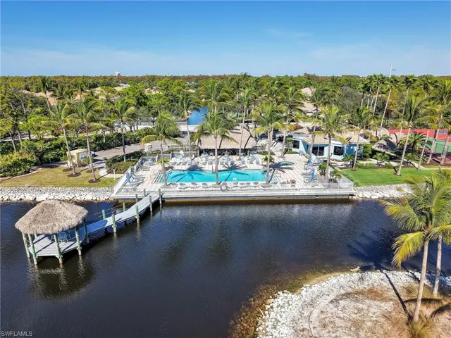 Drone / aerial view of a large body of water