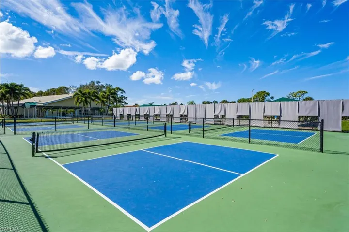 View of tennis court