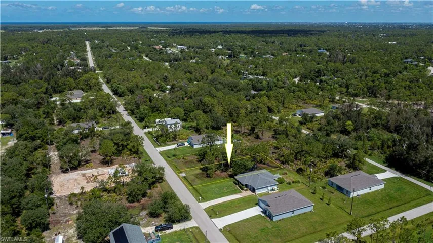 Aerial overview of property's location