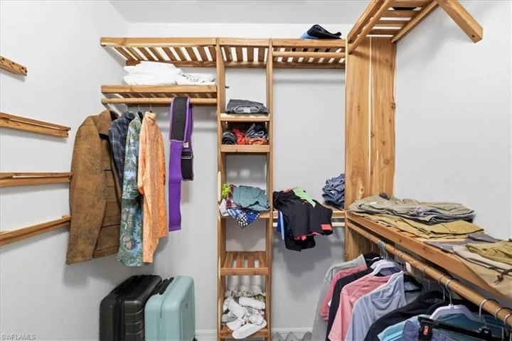 View of walk in closet