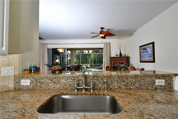 Looking out to the pool
