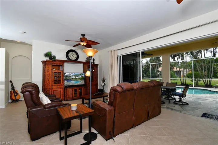 4 sliders separate the inside living area with the outside living area