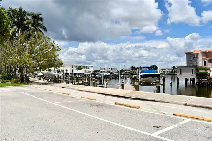 View of dock from parking lot