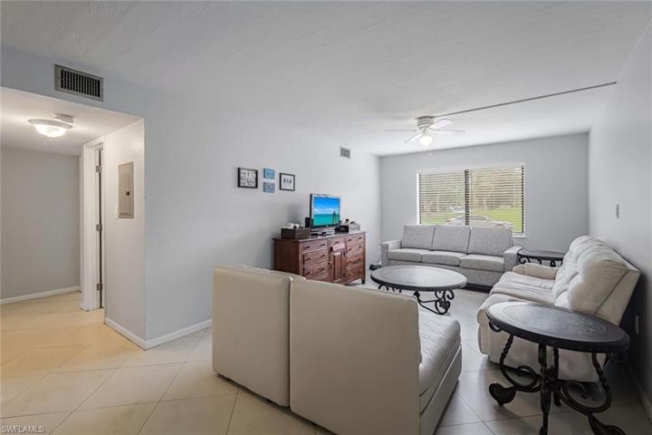 Read your favorite novel or enjoy a movie night in this cozy living room.