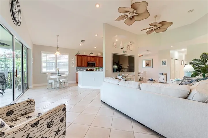 Expansive living room and the casual dining area