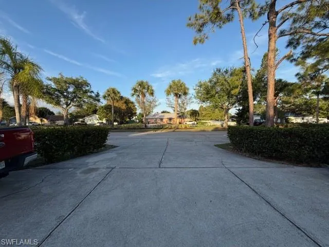 Parking lot front view