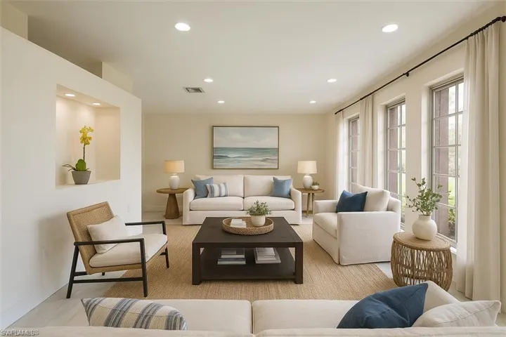 Sun-filled Living Room (virtually staged)