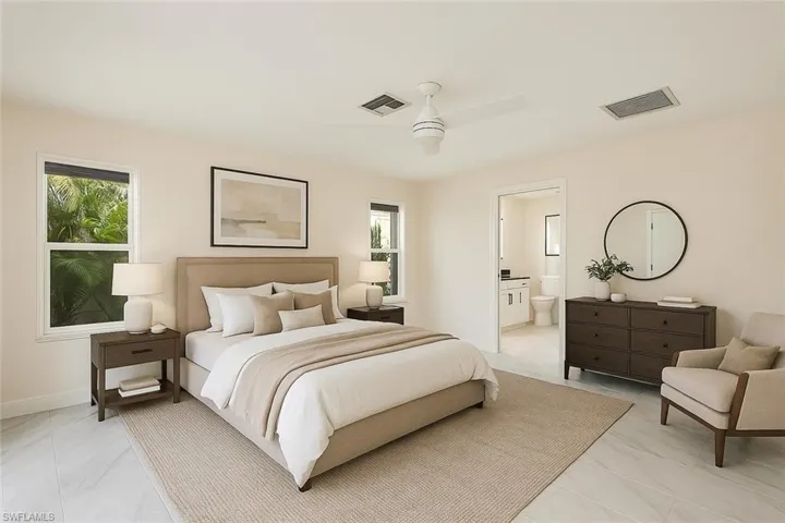 Large Primary bedroom (virtually staged)