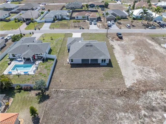 Aerial view of residential area
