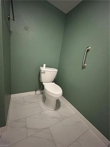 Toilet in shower area