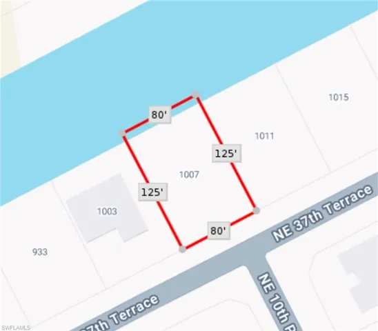 Property Boundary Map. Illustrating the dimensions and location of the property parcel
