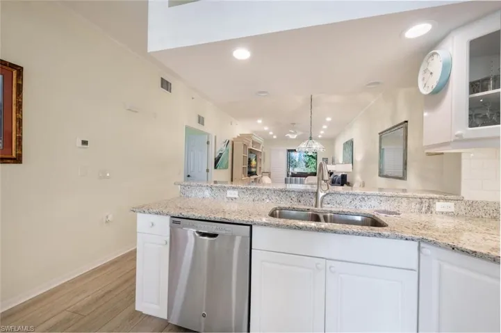 Open pass through to dining and living room area