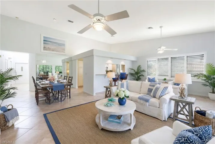 Virtually Staged Great Room- High Ceilings- Sunny!