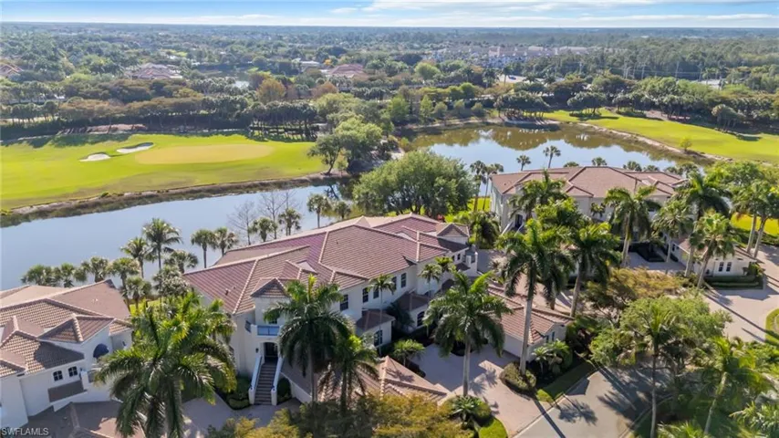 Aerial with golf course views