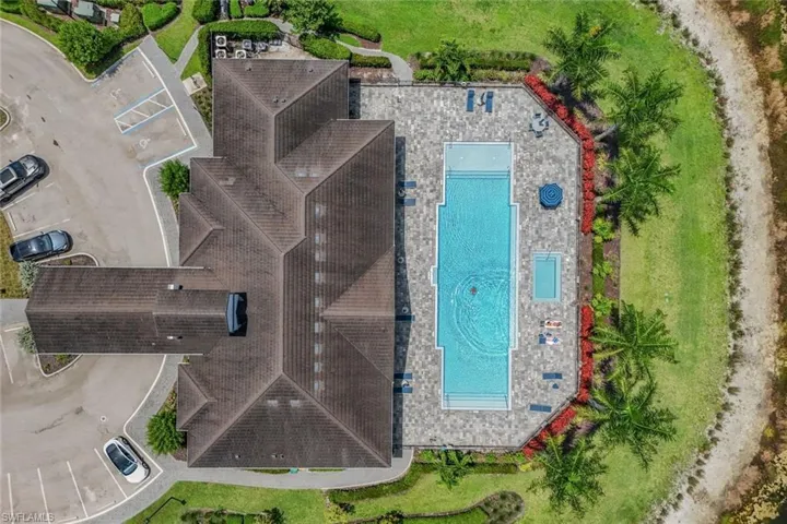 Aerial View of Clubhouse & Community Pool
