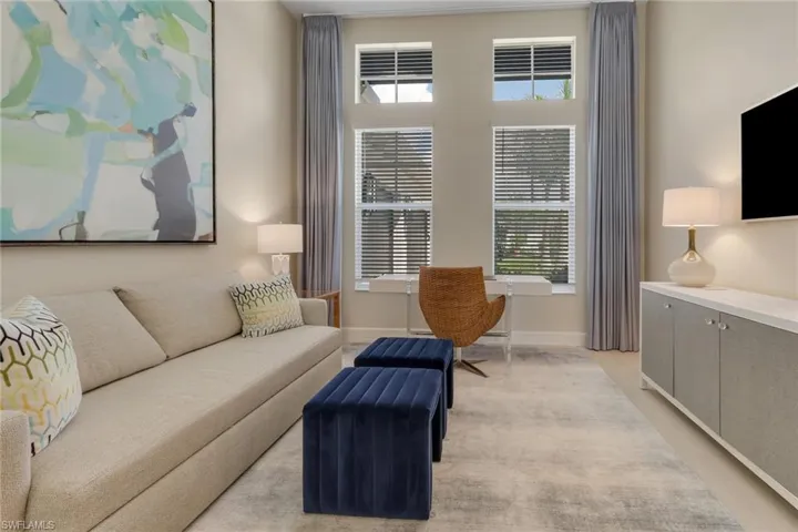 Living room with plenty of natural light