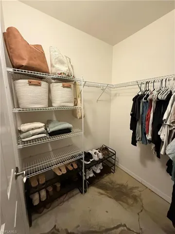 View of walk in closet