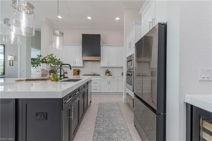 Pull out shelves, and custom details throughout