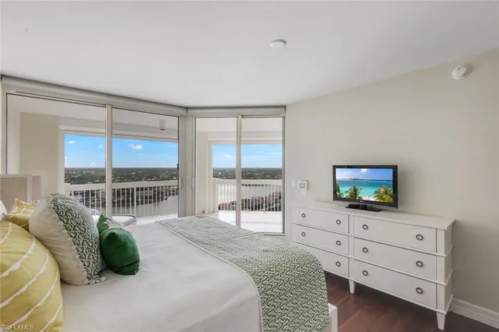 The guest suite has access to the extra large Bay-side terrace