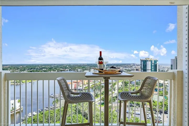 Balcony overlooking Venetian Bay & the Gulf Beach