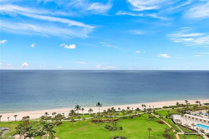 The beach and Gulf view from the Terrace