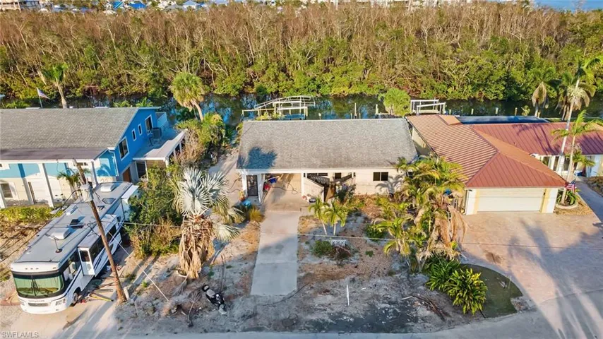 Birds eye view of property