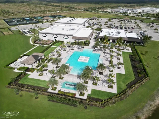 Bird's eye view of a pool
