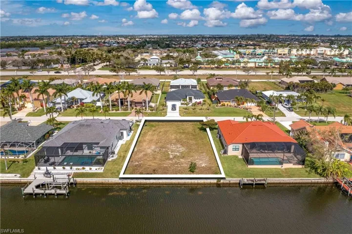 Aerial view of residential area