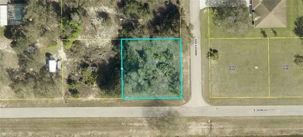 Aerial Map. Highlighting the boundaries of the property and surrounding parcels