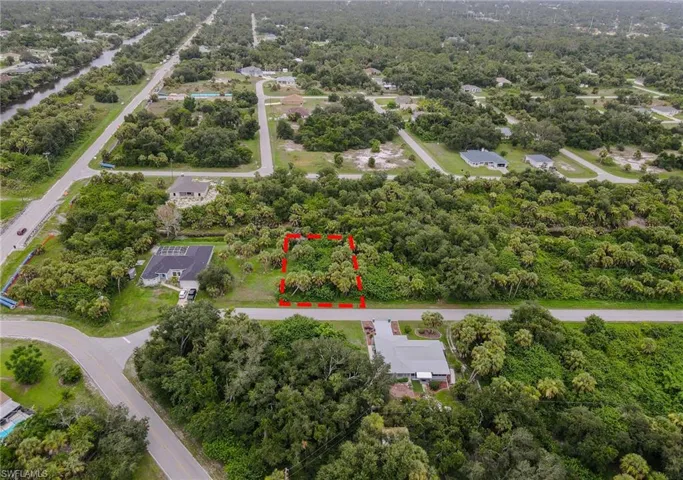 Birds eye view of property