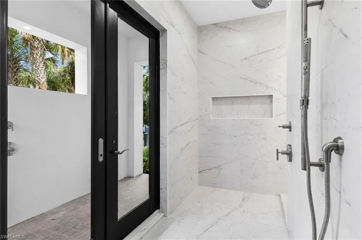 Outdoor shower off Master bath