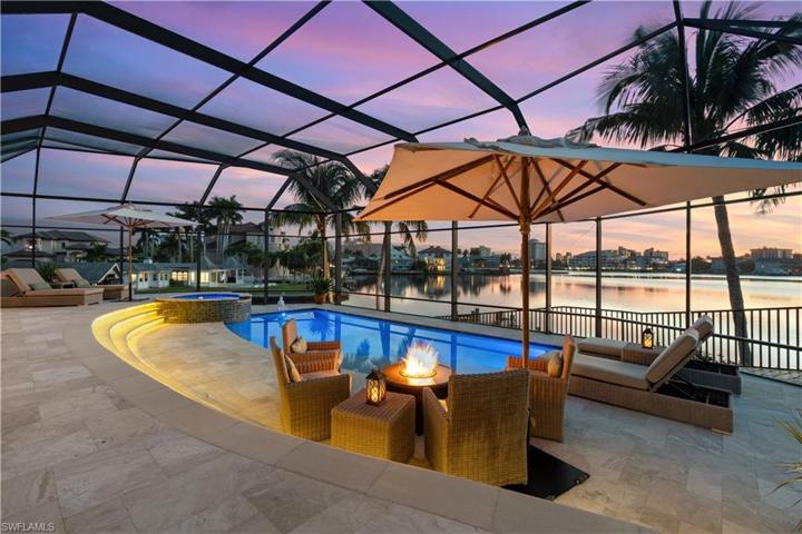 Night views from the pool