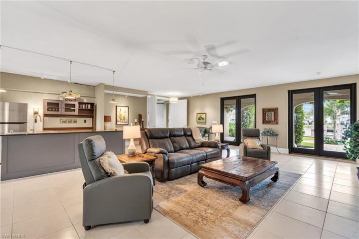 Downstairs entertainment area