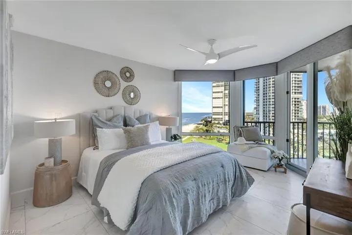 4651 Gulf Shore Blvd 806 - Guest Bedroom with Sliders to Balcony, Gulf and Bay views