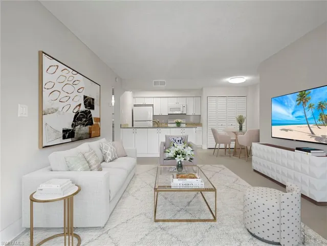 Living area with baseboards