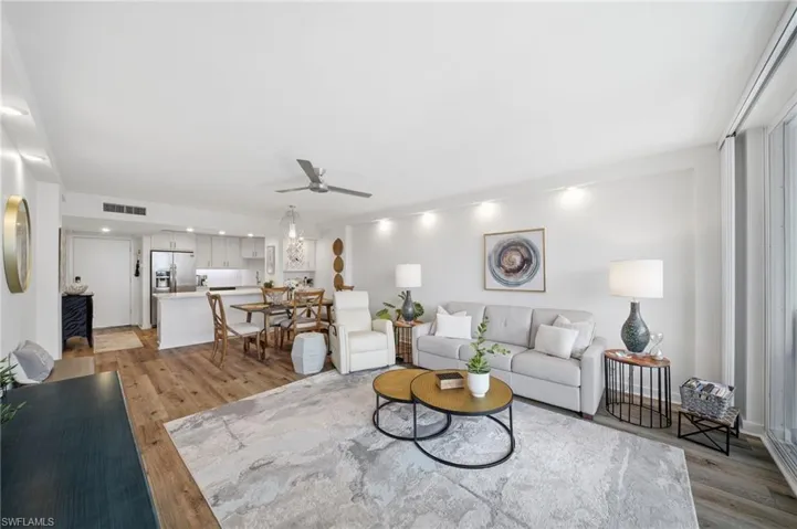 Another perspective on the renovated living space. Light, open, and designed to feel like a retreat.