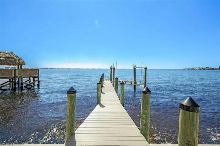 The private boat dock