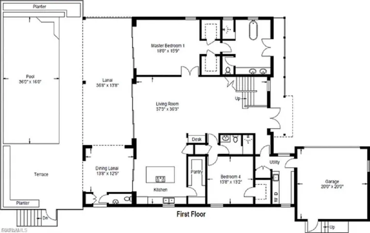 View of floor plan / room layout