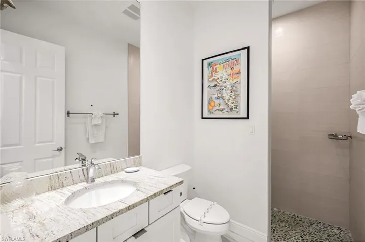 View of Guest Bedroom 4 ensuite bathroom with walk in shower