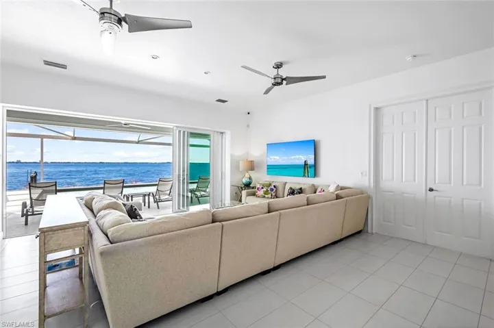 The Living area has hurricane impact pocket sliders so to bring indoor and outdoor living together
