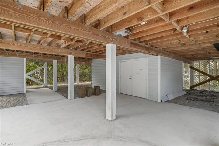 Under building parking with storage