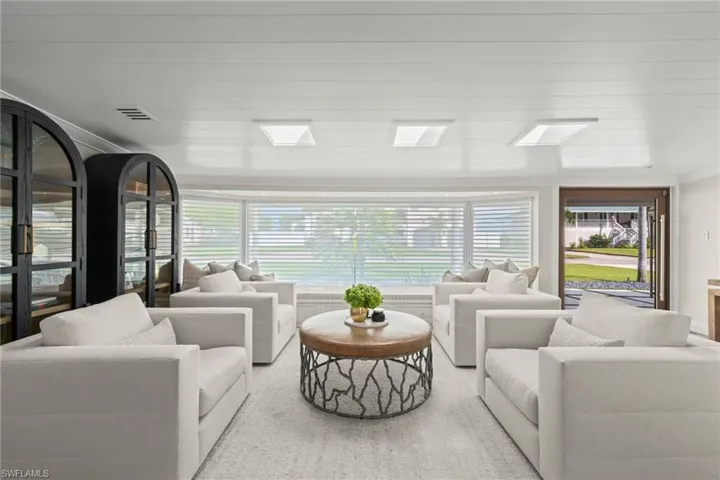 Sunlit Salon Beneath Skylights